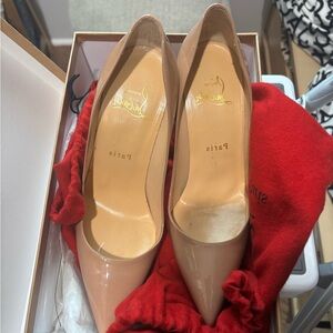 Christian Louboutin Blush Patent Leather Heels size 37.5